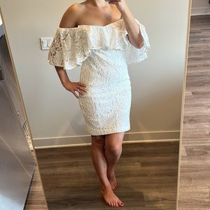 Ralph Lauren Lace Off The Shoulder Dress Size 2